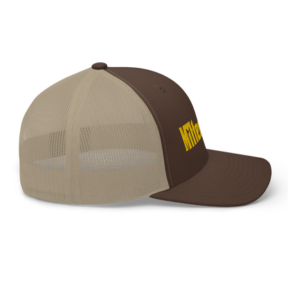 Michigan 'MittenMafia' Trucker Hat (Gangster Font) | Gold Embroidery