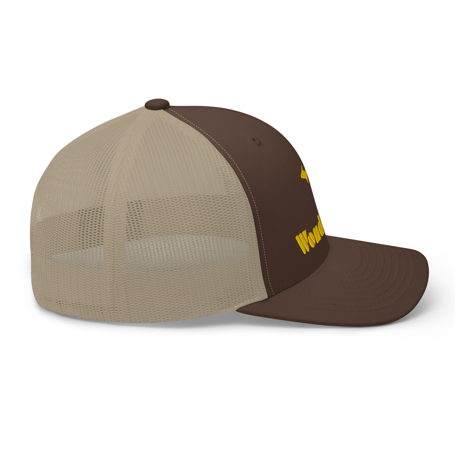 Michigan 'Wonderland' Trucker Hat (Art Deco Font) | Gold Embroidery