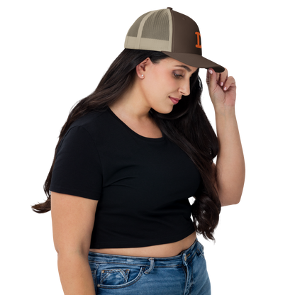 Detroit 'Old French D' Trucker Hat | Orange Embroidery