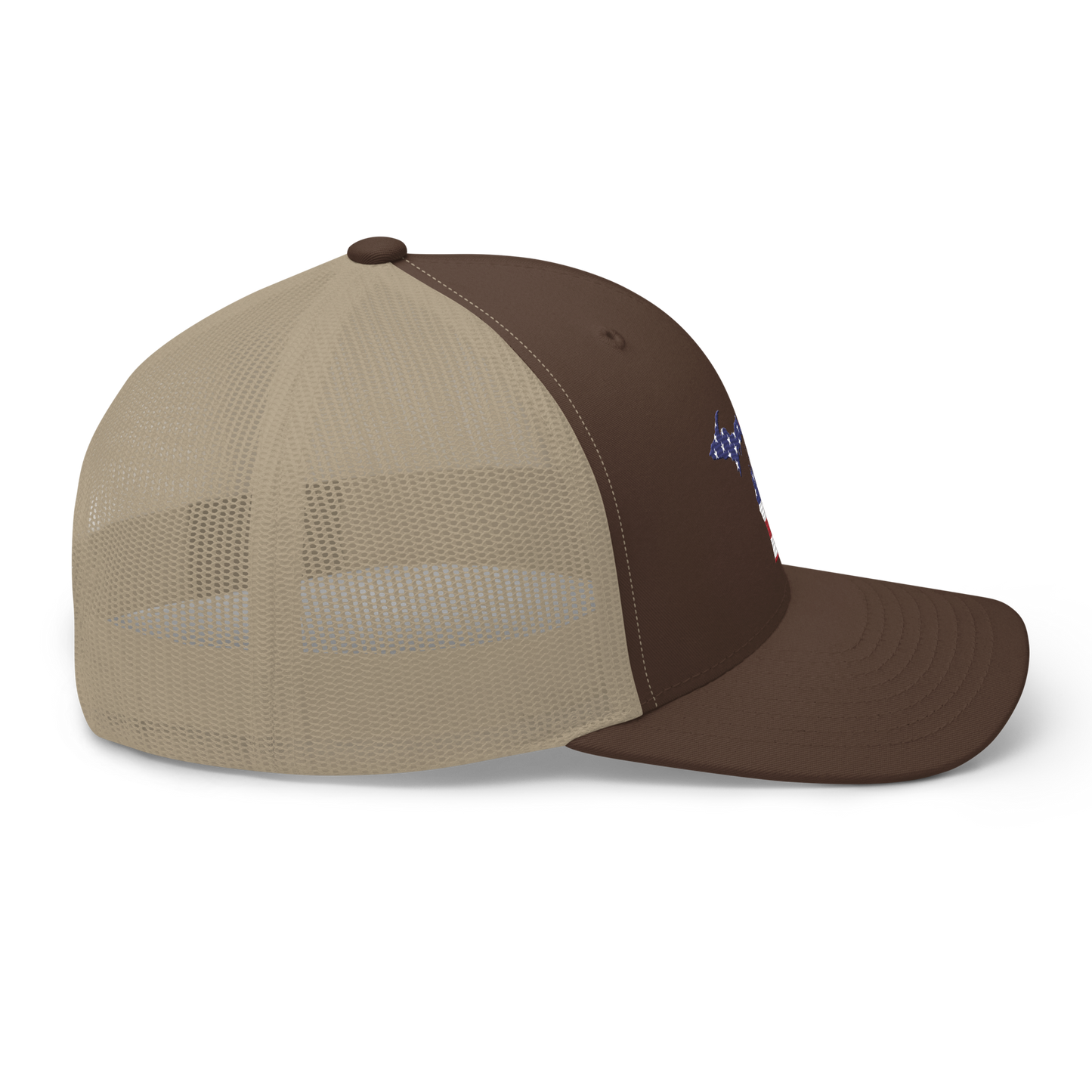 State of Michigan Trucker Hat (w/ USA Flag Outline)