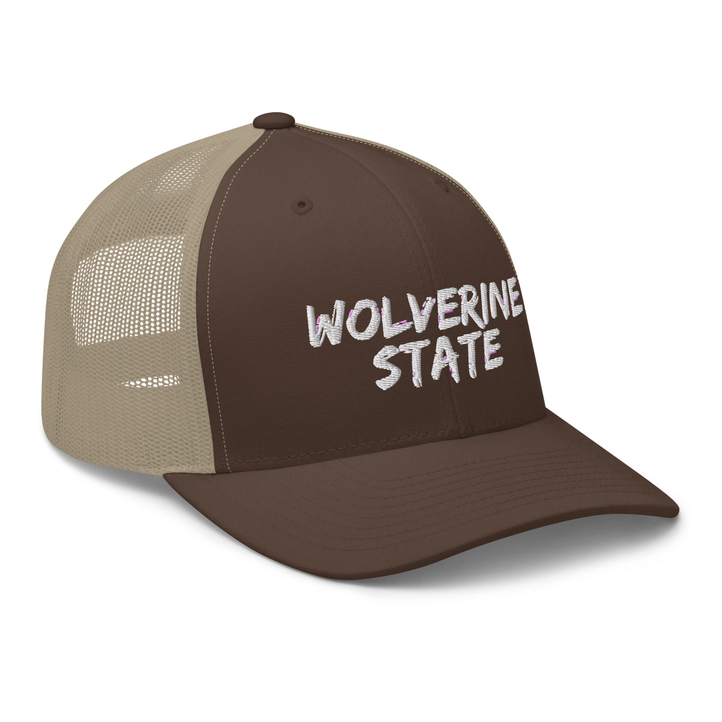 Michigan 'Wolverine State' Trucker Hat (Angry Brush Font)