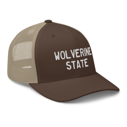 Michigan 'Wolverine State' Trucker Hat (Licence Plate Font)