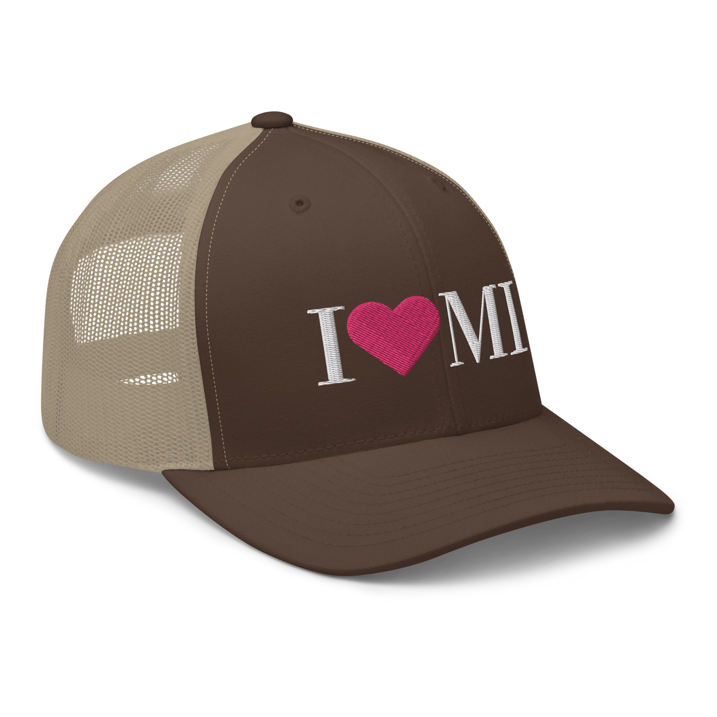 Michigan 'I ❤️ MI' Trucker Hat (Didone Font)