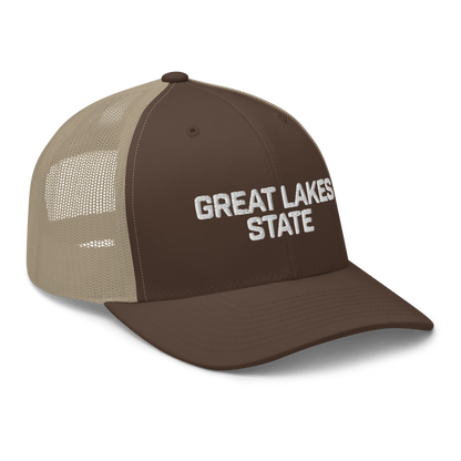 Michigan 'Great Lakes State' Trucker Hat (Maritime Font)