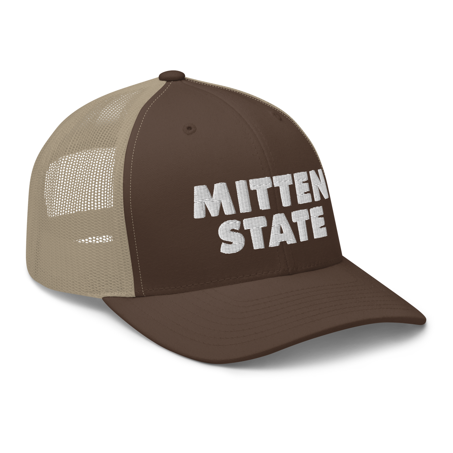 Michigan 'Mitten State' Trucker Hat (Geometric Sans Font)