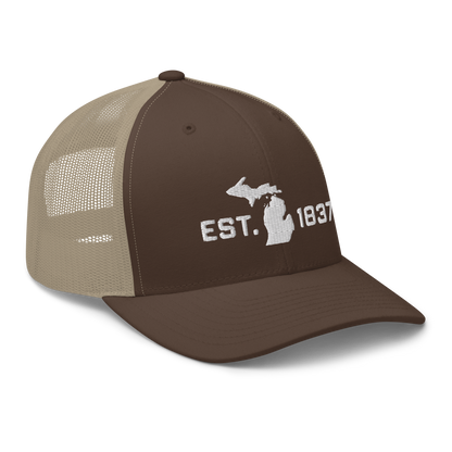 Michigan 'EST 1837' Trucker Hat (Athletic Font)