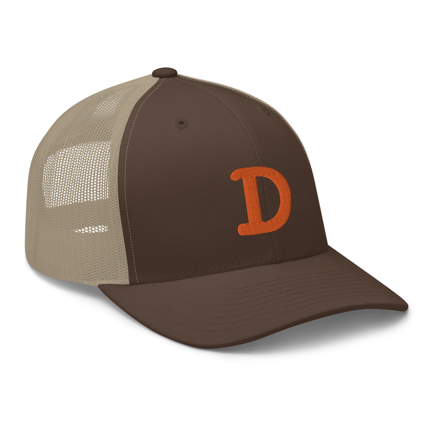 Detroit 'Old French D' Trucker Hat | Orange Embroidery