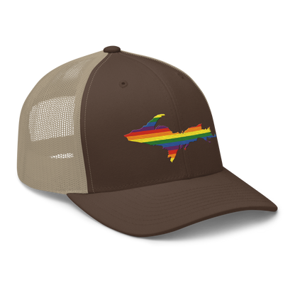 Michigan Upper Peninsula Trucker Hat (Pride Edition)