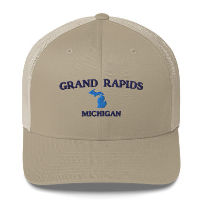 'Grand Rapids Michigan' Trucker Hat (w/ Michigan Outline)