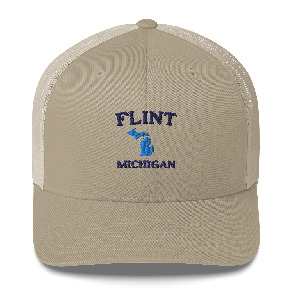 'Flint Michigan' Trucker Hat (w/ Michigan Outline)