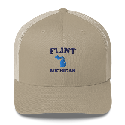 'Flint Michigan' Trucker Hat (w/ Michigan Outline)