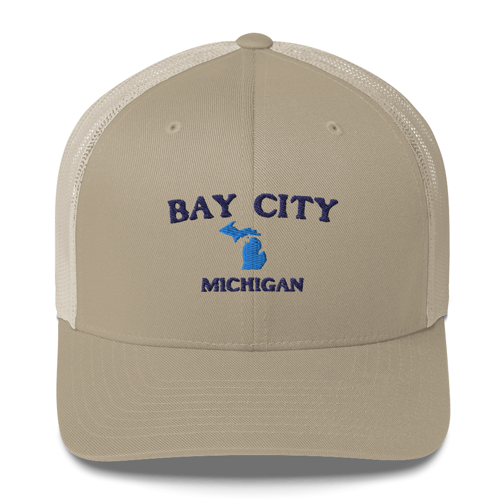 'Bay City Michigan' Trucker Hat (w/ Michigan Outline)