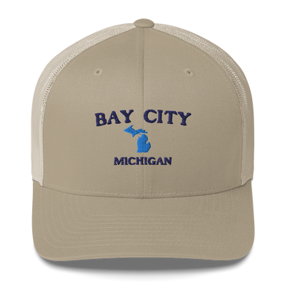 'Bay City Michigan' Trucker Hat (w/ Michigan Outline)