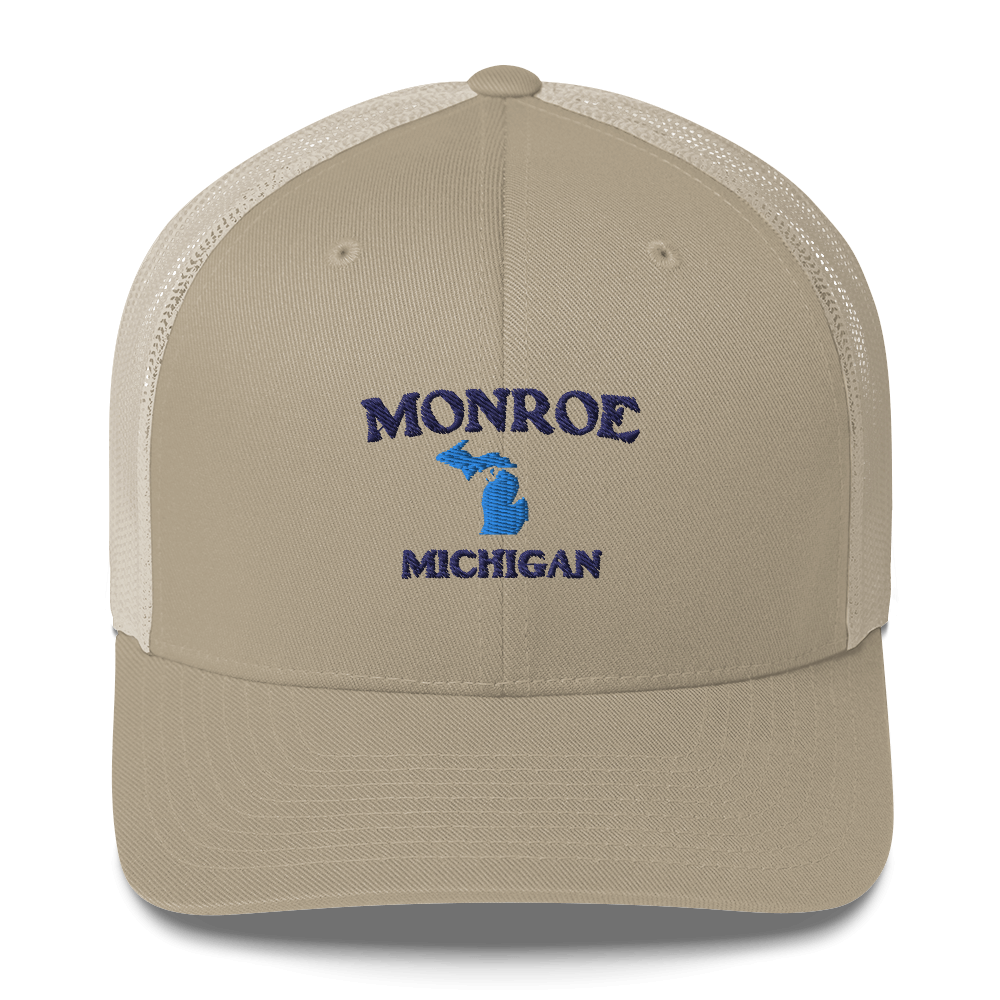 'Monroe Michigan' Trucker Hat (w/ Michigan Outline)