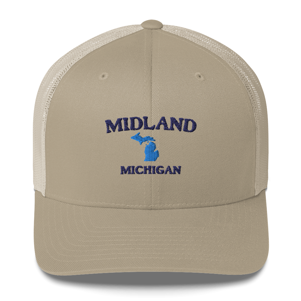 'Midland Michigan' Trucker Hat (w/ Michigan Outline)