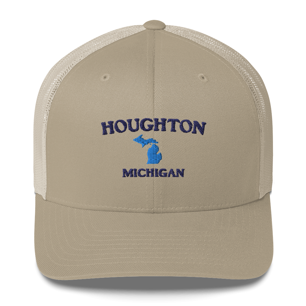 'Houghton Michigan' Trucker Hat (w/ Michigan Outline)