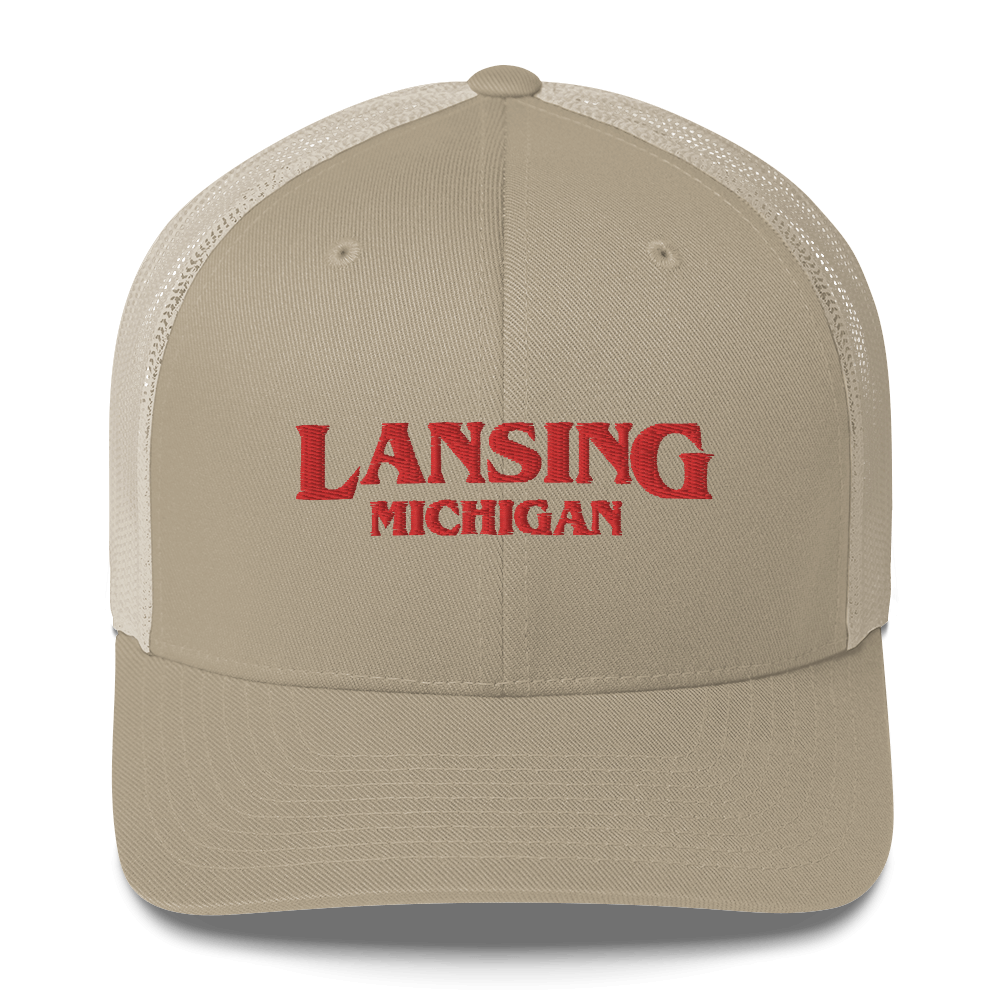 'Lansing Michigan' Trucker Hat (1980s Drama Parody)