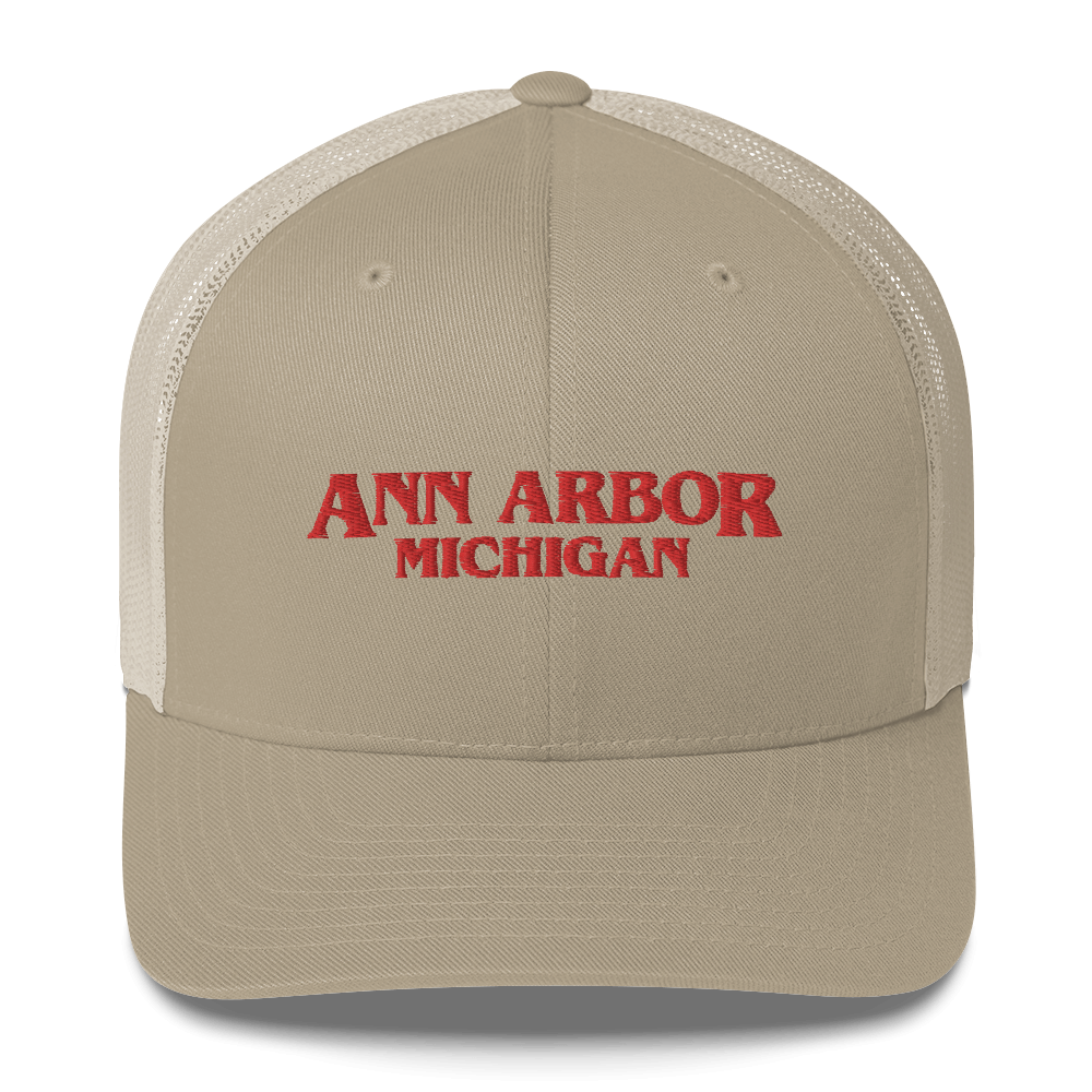 'Ann Arbor Michigan' Trucker Hat (1980s Drama Parody)