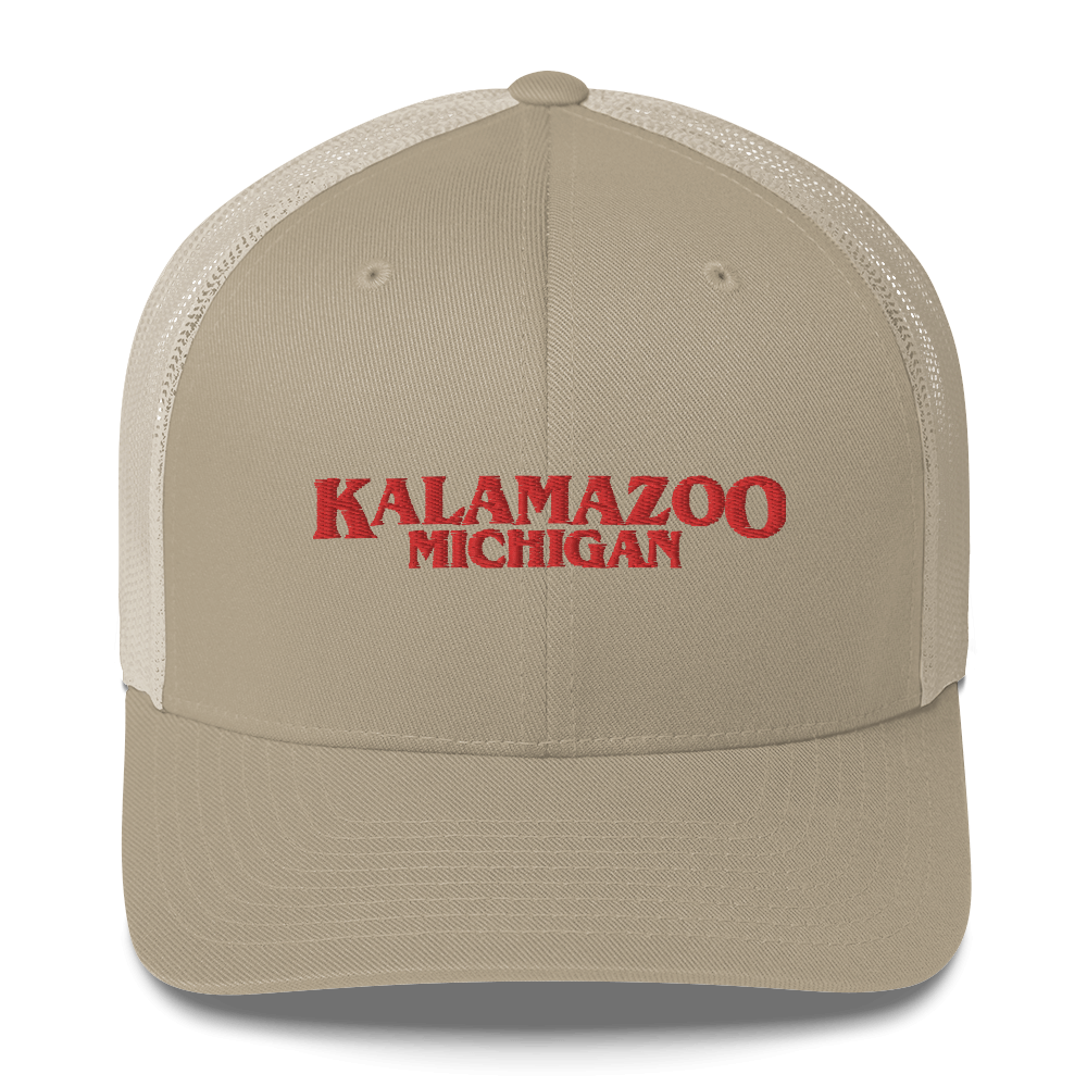 'Kalamazoo Michigan' Trucker Hat (1980s Drama Parody)