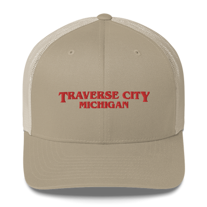 'Traverse City Michigan' Trucker Hat (1980s Drama Parody)