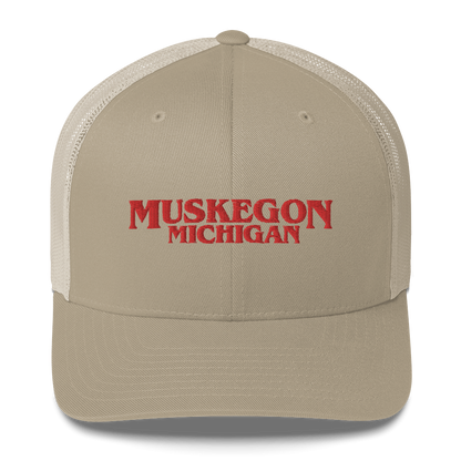 'Muskegon Michigan' Trucker Hat (1980s Drama Parody)