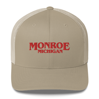 'Monroe Michigan' Trucker Hat (1980s Drama Parody)