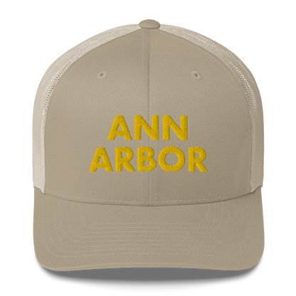 'Ann Arbor' Trucker Hat | Gold Embroidery