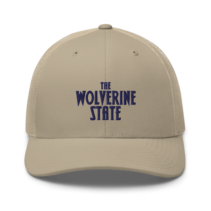 Michigan 'The Wolverine State' Trucker Hat (Vicious Mustelid Font)