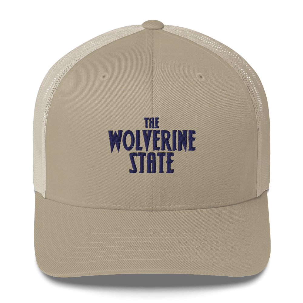 Michigan 'The Wolverine State' Trucker Hat (Vicious Mustelid Font)