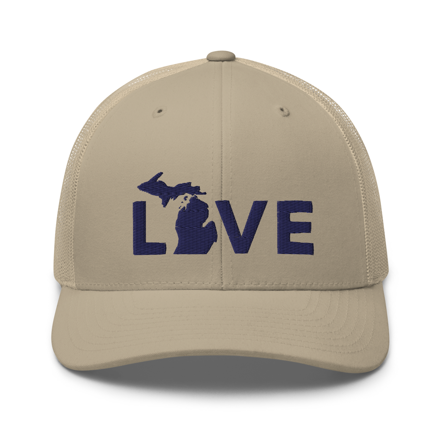 Michigan 'Love' Trucker Hat (Geometric Sans Font)