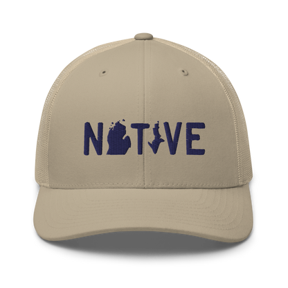 Michigan 'Native' Trucker Hat (Licence Plate Font)