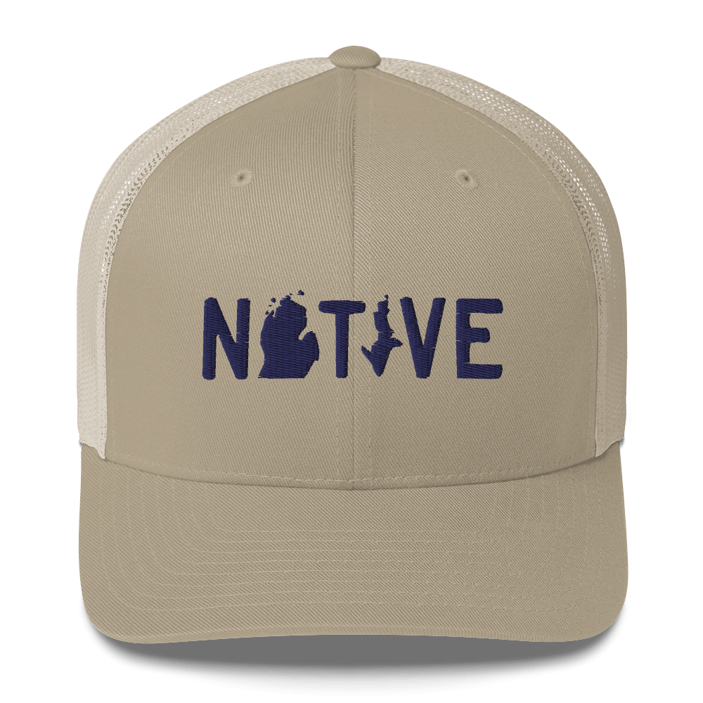 Michigan 'Native' Trucker Hat (Licence Plate Font)