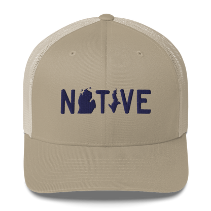 Michigan 'Native' Trucker Hat (Licence Plate Font)