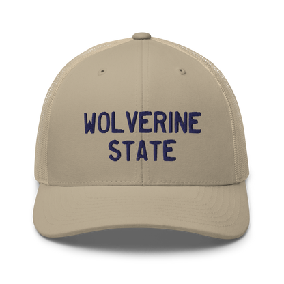 Michigan 'Wolverine State' Trucker Hat (Licence Plate Font)