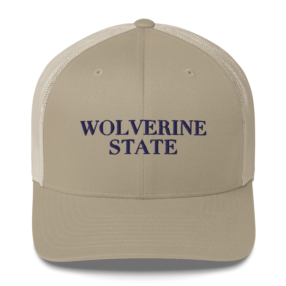 Michigan 'Wolverine State' Trucker Hat (Didone Font)