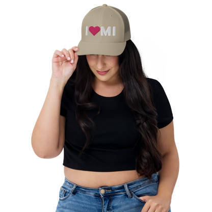 Michigan 'I ❤️ MI' Trucker Hat (Rounded Swiss Font)