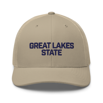 Michigan 'Great Lakes State' Trucker Hat (Maritime Font)