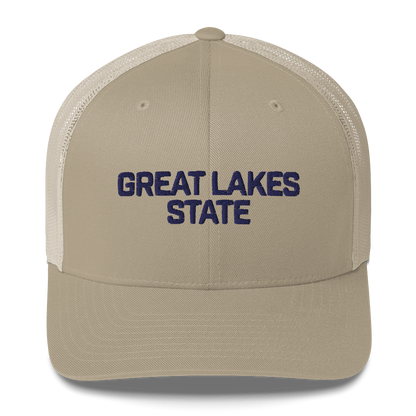 Michigan 'Great Lakes State' Trucker Hat (Maritime Font)