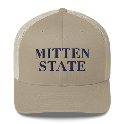 Michigan 'Mitten State' Trucker Hat (Didone Font)