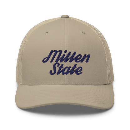 Michigan 'Mitten State' Trucker Hat (Script Font)