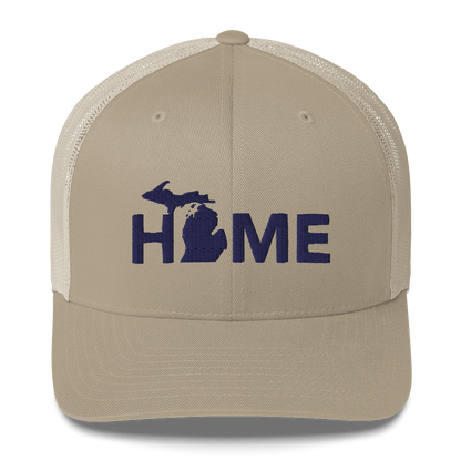 Michigan 'Home' Trucker Hat (Geometric Sans Font)