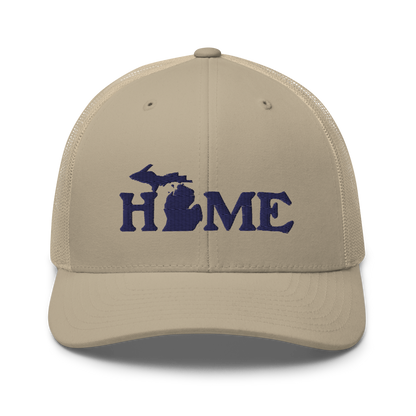 Michigan 'Home' Trucker Hat (Woodcut Font)