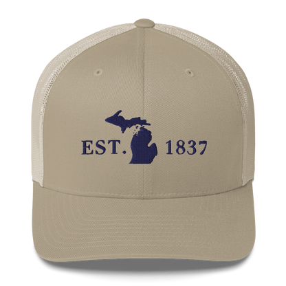 Michigan 'EST 1837' Trucker Hat (Didone Font)