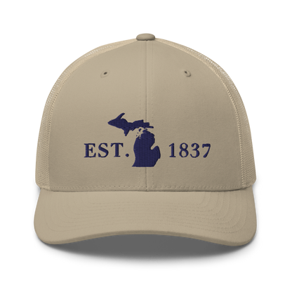 Michigan 'EST 1837' Trucker Hat (Didone Font)