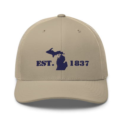 Michigan 'EST 1837' Trucker Hat (Army Font)