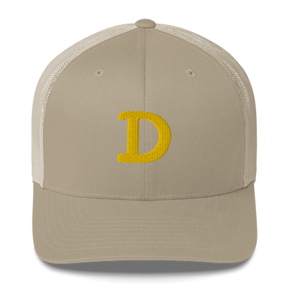 Detroit 'Old French D' Trucker Hat | Gold Embroidery