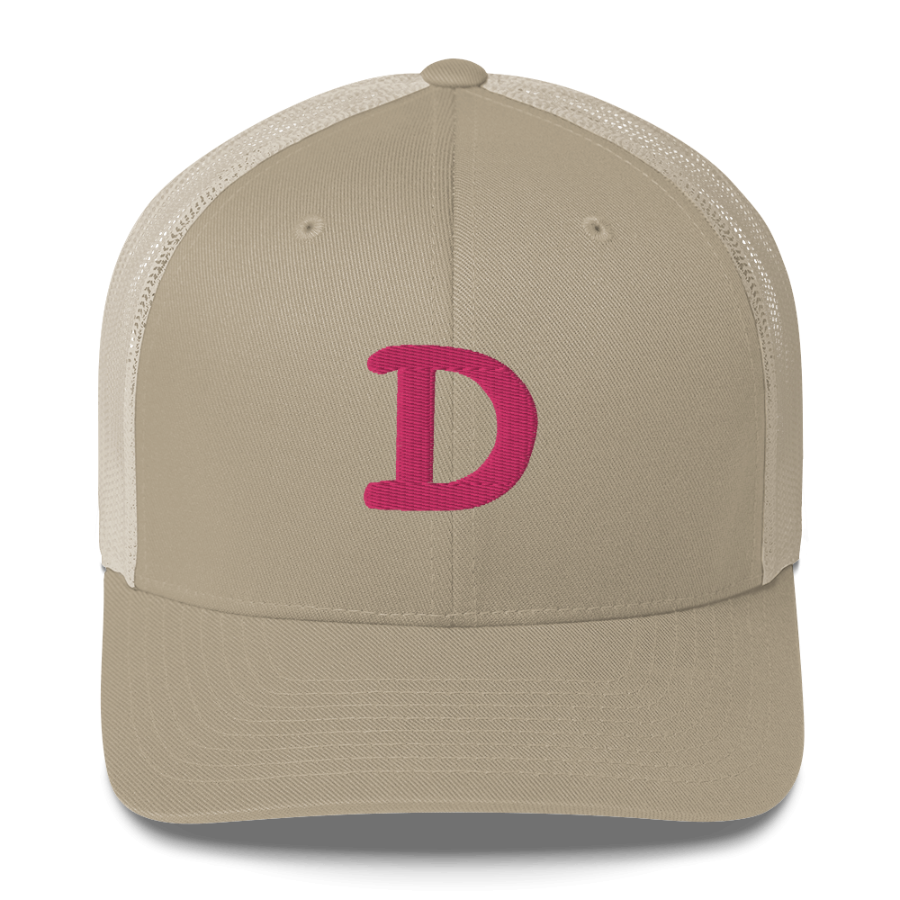 Detroit 'Old French D' Trucker Hat | Pink Embroidery