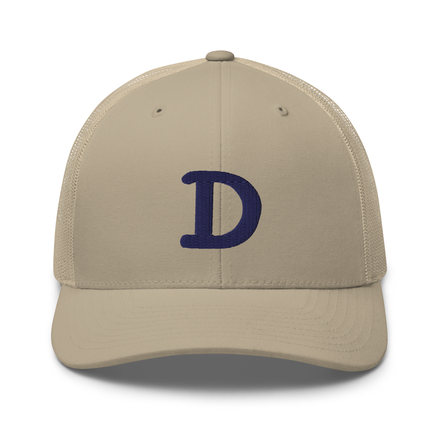 Detroit 'Old French D' Trucker Hat | White/Navy Embroidery