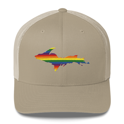 Michigan Upper Peninsula Trucker Hat (Pride Edition)