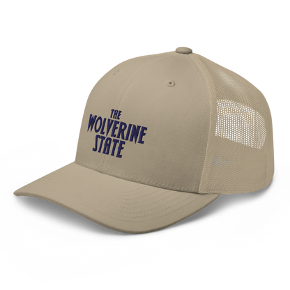 Michigan 'The Wolverine State' Trucker Hat (Vicious Mustelid Font)